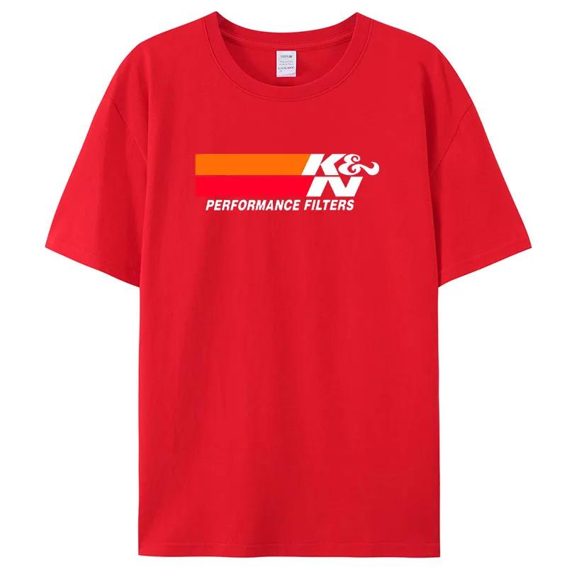 T-ShirtK&N Hochleistungs-Luft- und Ölfilter Luftansaugungen Herren Baumwolle Cool Harajuku Lustiges T-Shirt Männliches Vintage T-Shirt