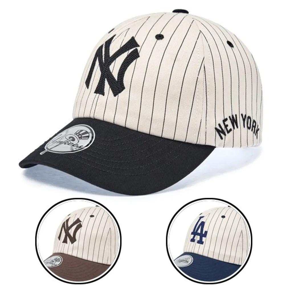 Unisex Signature Stripe Unstructured Ball Cap (3ACPB255N) brown