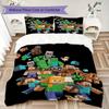 Block World Adventure Bedding 1 Duvet Cover 2 Pillowcase Without Core Without Core Christmas Birthday Gift Duvet Cover And Pillowcase