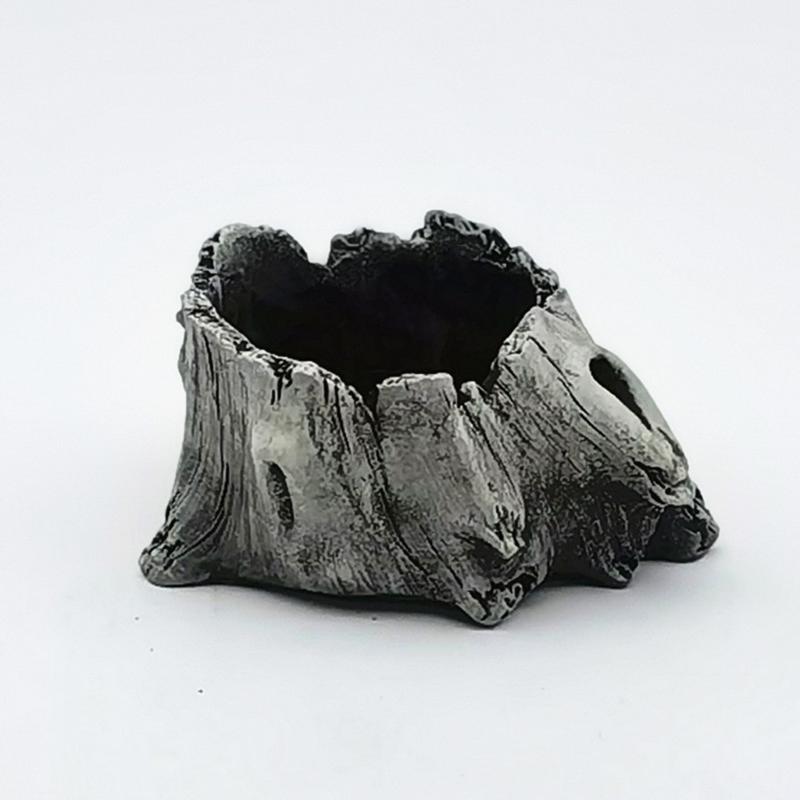 Artificial Driftwood Planter Sculpture Resin Succulents Flower Pots Imitation Wood Pile Porous Bonsais Tree Plant Pots