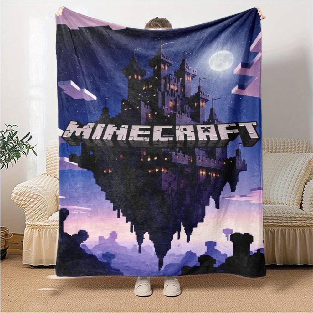 Minecraft Blanket Soft & Cozy Great for Office Chair Picnics Couch All-Season Use Digital Print Ideal Gift for Friends Family Couples Picnic