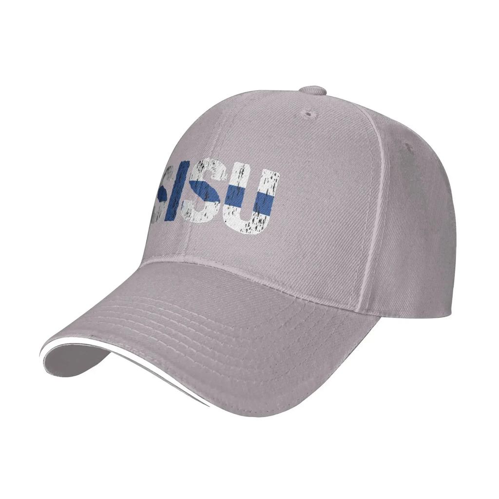 Retro Black White Sisu Finnish Flag Finland Punk Ladies Baseball Caps For Women Men  Adult Male Beach Dad Hat Snapback Cap