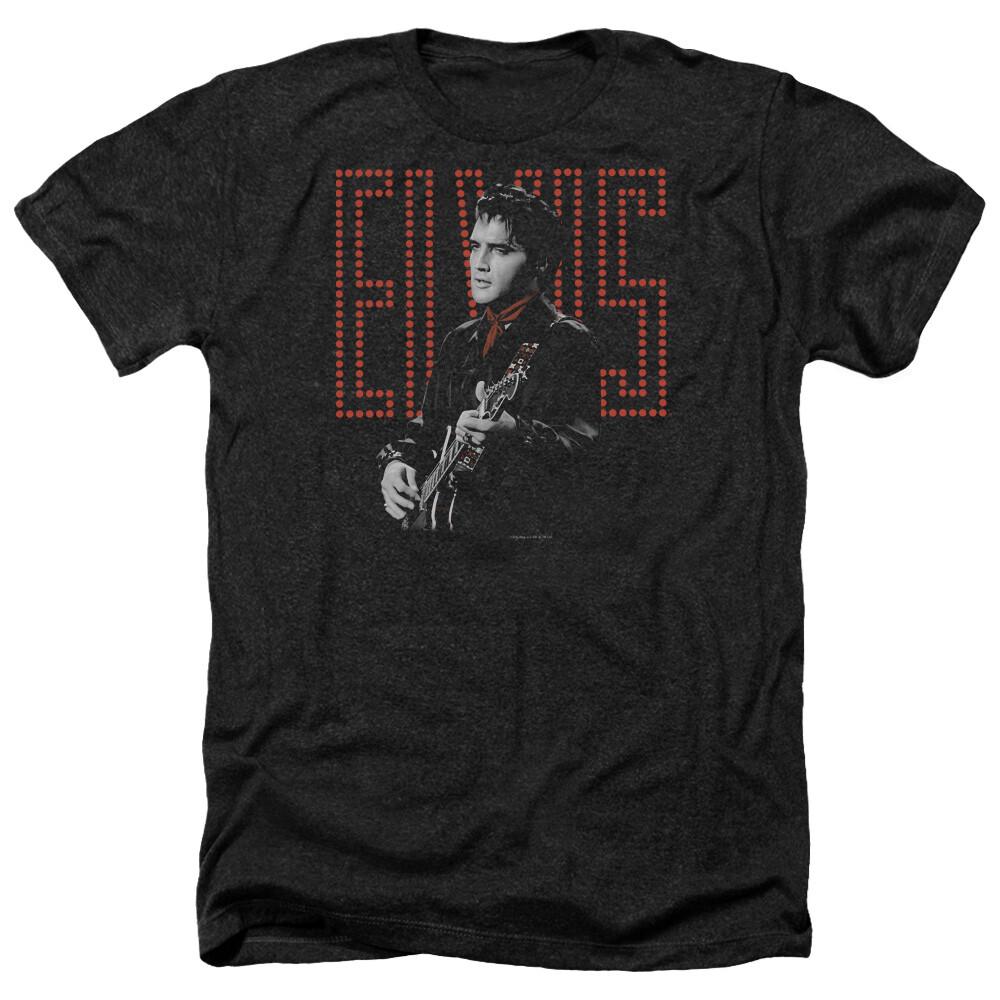 T-ShirtELVIS PRESLEY RED GUITARMAN Licensed Adult Men s Heather Band Tee Shirt SM-3XL XXL