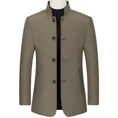 Herrenjacke Frühling und Herbst Stehkragen Freizeitjacke Mittleren Alters Herren Top Business Parker Herrenbekleidung