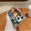 Summer Beach Scene At Sunset On Sea Palm Tree Clear Phone Case For Iphone 17 16 15 14 13 12 11 Pro Max Xr Air Plus Silicone Cov