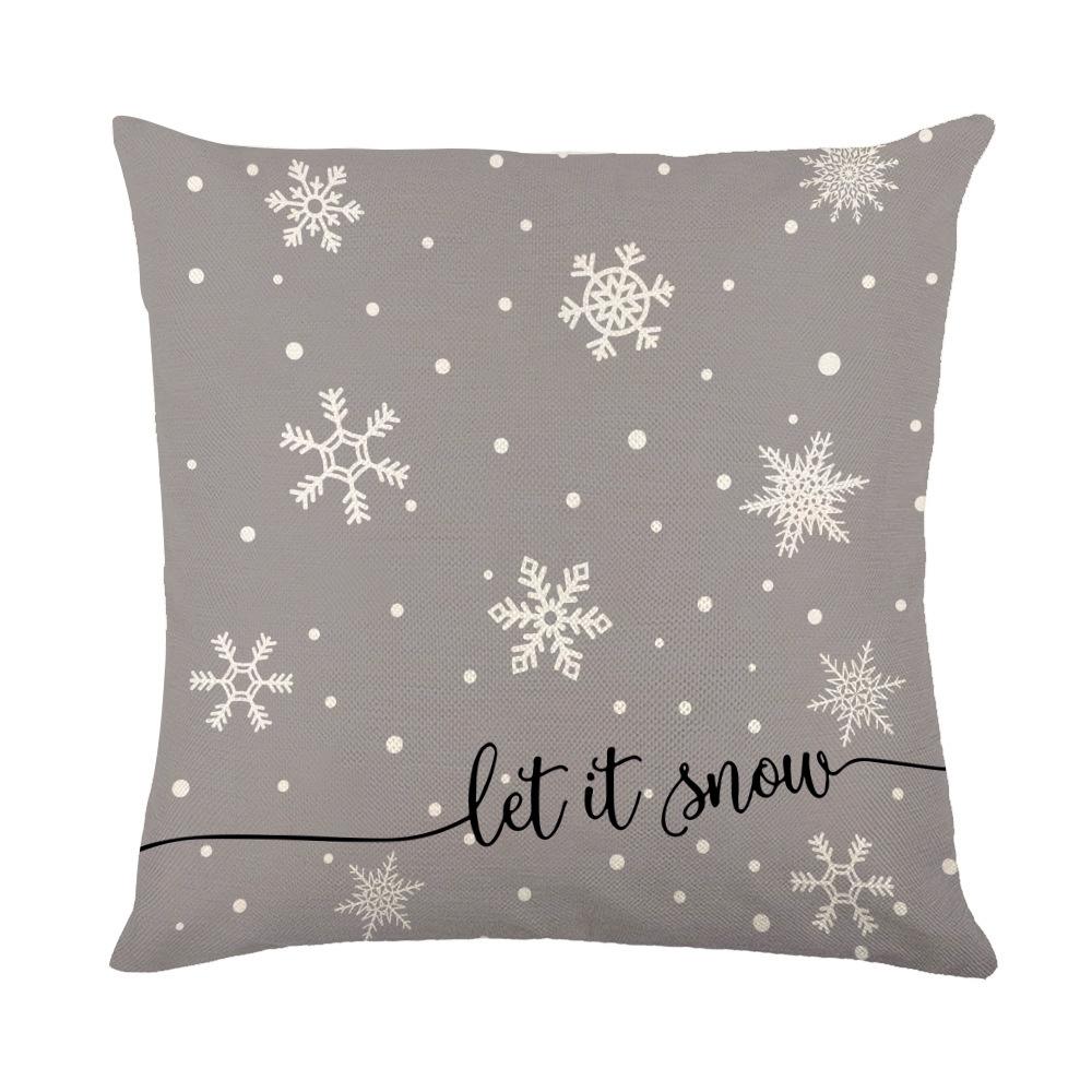 45X45Cm New Christmas Printed Detachable Cushion Pillow Cover Square Bedhead Living Room Sofa Cushion Cover