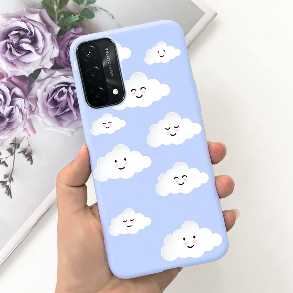 Für OPPO A93 5G Hülle Oppo A74 5G CPH2197 CPH2263 Modisches Mond Design Weiches Silikon Schutzhülle Handyhüllen