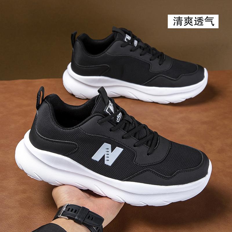 Foreign Trade New Men's Casual Shoes Lightweight Soft-soled Wear-resistant Sports Shoes Simple and Versatile Student Running Shoes