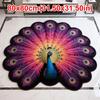 Soft Peacock Carpet Non-slip Bathroom Floor Mat Portable Blanket  for Living Room Tea Table Bedside