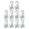 10Pcs Rotating Hook 4 Prong ABS Hat Display Hanger Scart Necktie Storage Hook for Closet Home