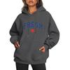 Hoodie mit tiefen Schultern und Ärmeln im Y2K-Stil, trendiger Fleecepullover mit Buchstaben-Liebes-Print für Herren und Damen