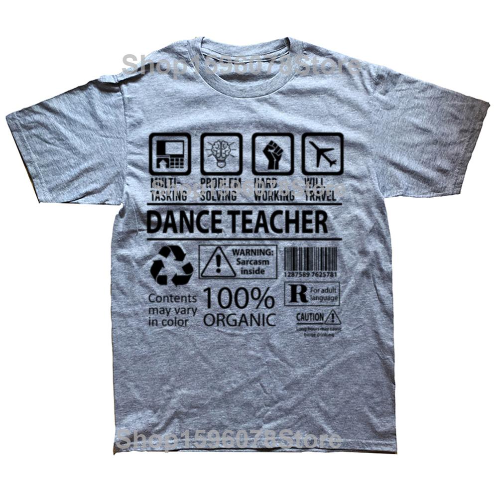 Funny Dance Teacher Multitasking Graphic T-shirts Men Women's Fashion Casual Tshirt 100% Cotton Loose Oversized T Shirt