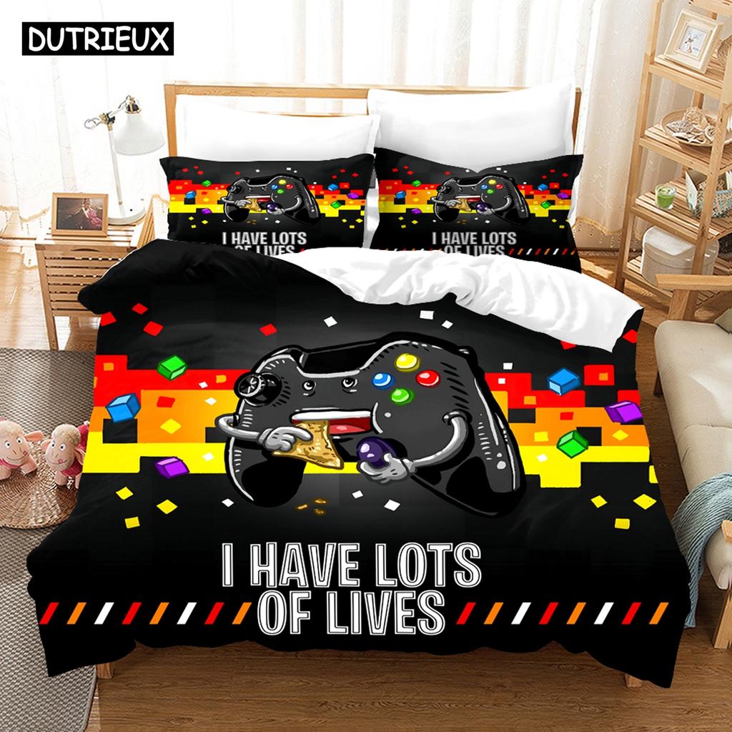 Fashion Gamepad Bedding Set Kids Game Comforter Quilt Adult Gift Bed Linen Bedroom Duvet Covers Single Queen King Size