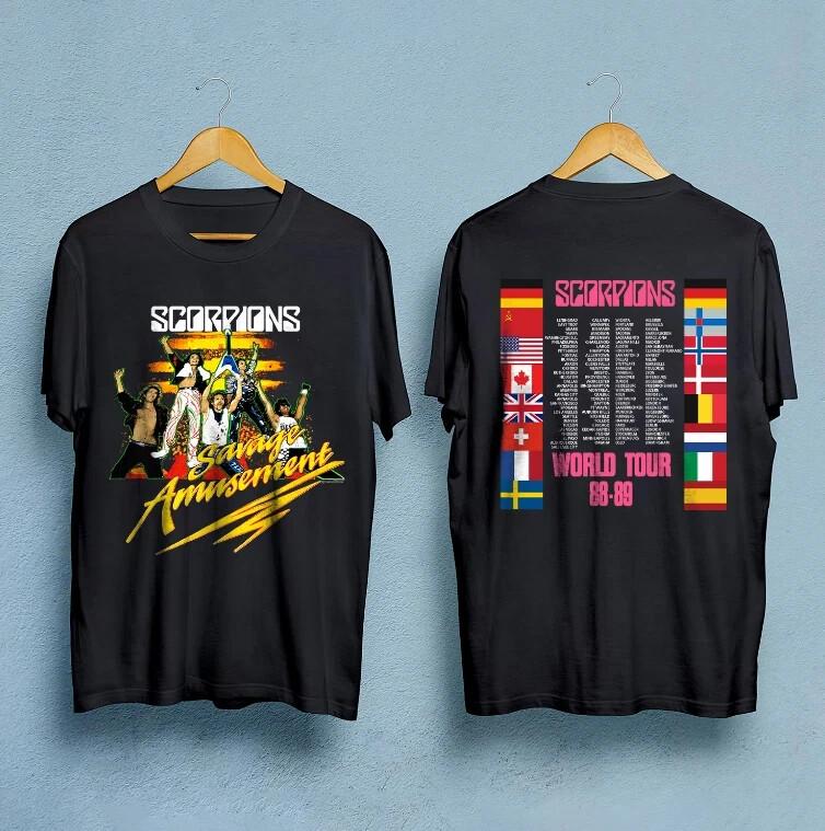 Винтажная футболка Scorpions Savage Amusement Tour, 2 стороны, спасибо папе, День отца, Винтажная унисекс футболка XXL