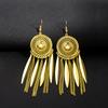 Fashion Ladies' Bohemian Bell Tassel Lady 1 Pair Earrings Leaf Pendant Earring  Unique