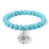 New Blue Turquoises Stone Bracelet Fashion Bohemian Green Blue Turquois Charm Bangle Handmade Healing Energy Jewelry Gift