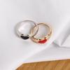 Romantic Red Black Heart-shaped Fashion Accessories Couple Ring Finger Ring Party Jewelry Rings