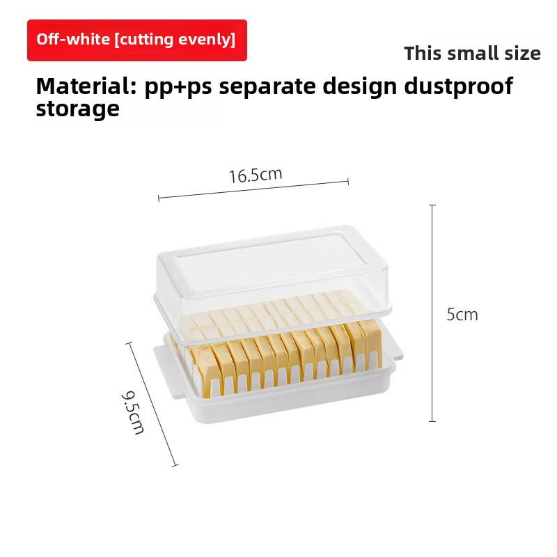 

Контейнер для масла с крышкой, ящик для хранения сыра, разделенный контейнер для хранения продуктов для холодильника, кухонный органайзер Small белый