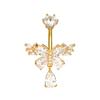 Butterfly Navel Ring For Women Girls Exquisite Zircon  Belly Button Rings Sexy Belly Piercing Body Jewelry Gifts