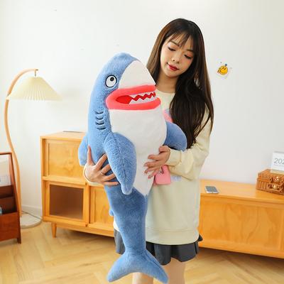 Funny Red-lipped Shark Plush Toy Funny Megalodon Shark Doll, Sleeping with Legs and Legs On the Bed, Hugging Pillows