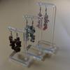 Clear Acrylic L-Shaped Earring Display Rack - 3-Piece Set for Stud Earrings
