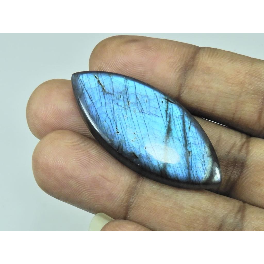 18X43X05MM Natural Labradorite Spectrolite Purple Fancy Cabochon Gemstone G-40