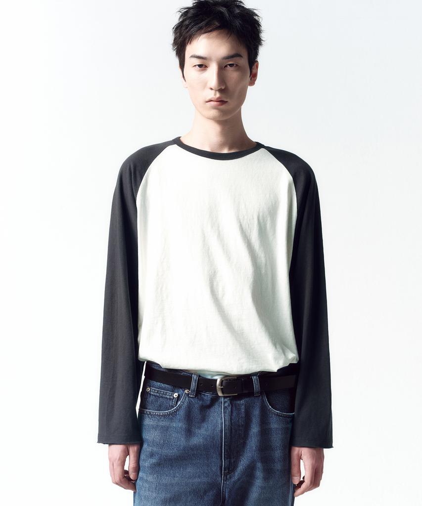 INSILENCE Cutoff Raglan Long Sleeve Vtg Ivory