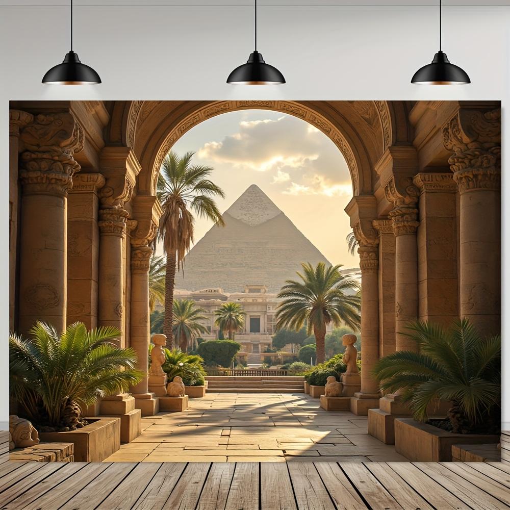 Popular Background Banner - Luxury Ancient Egyptian Scene Multi purpose Fabric  Multi functional Wall Decoration 180X110