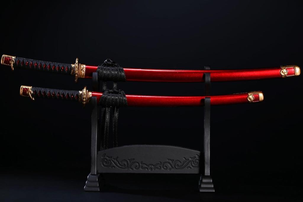 HiPlay Ryuzan Metal 1/6 Ronin Tachi Sword LS2022-09A Weapon/Tool for Action Figures, Alloy, Red