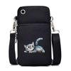 Morsom Anime Cat Liten Messenger Bag Hengende Neck Mynt Veske Vertikal Håndveske Kvinner Mobiltelefon Vesker Cartoon Small Crossbody Bag