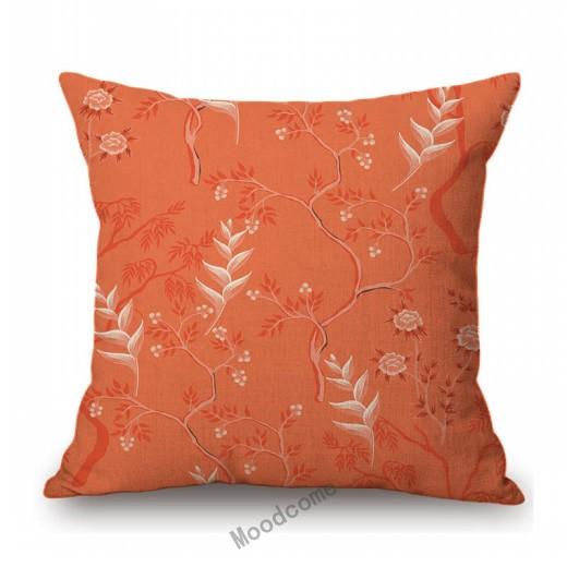 Morandi Color Jungle Flower Tropical Plant Leaf Garden Pattern Home Decorative Sofa Throw Pillow Case Cotton Linen Cushion Cover