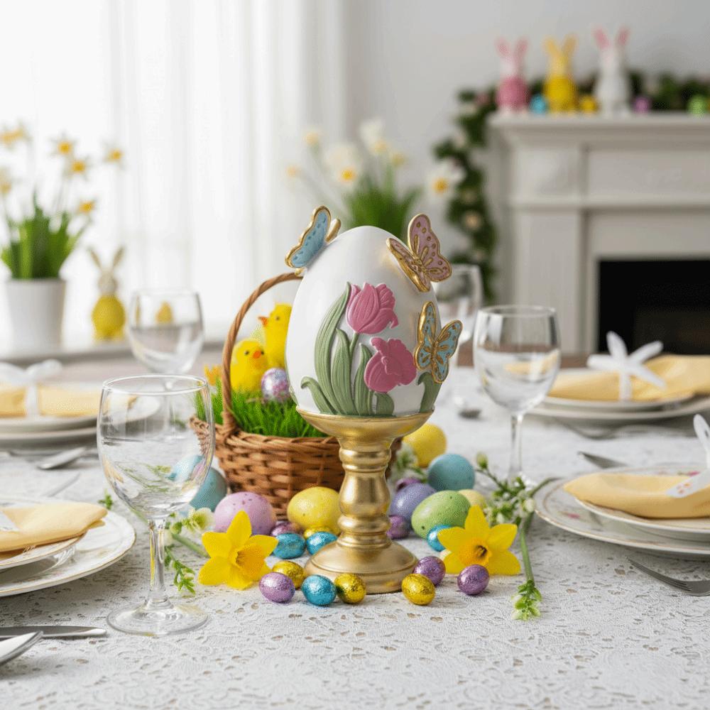 Butterfly Pattern Resin Ornament Easter Decor Festival Atmosphere Decor  Home Decor