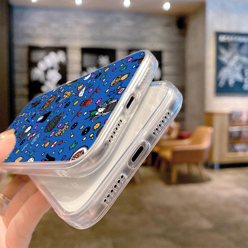 Totoro Soft Phone Case for iPhone 11 Pro 8 7 6S X XS 12 Pro Max 14 Plus XR 13 Mini SE 14Pro 11 Cartoon Cute Japan Anime Cover