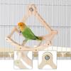 Wooden Parrot Swing Durable Rocking Perch Stand Enrichment Toy Bird Cage Accessories  Pet Parrot