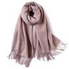 Pure Wool Scarf Winter Men and Women Senior Couple Grey Scarf Shawl Gift Boyfriend Birthday Gift