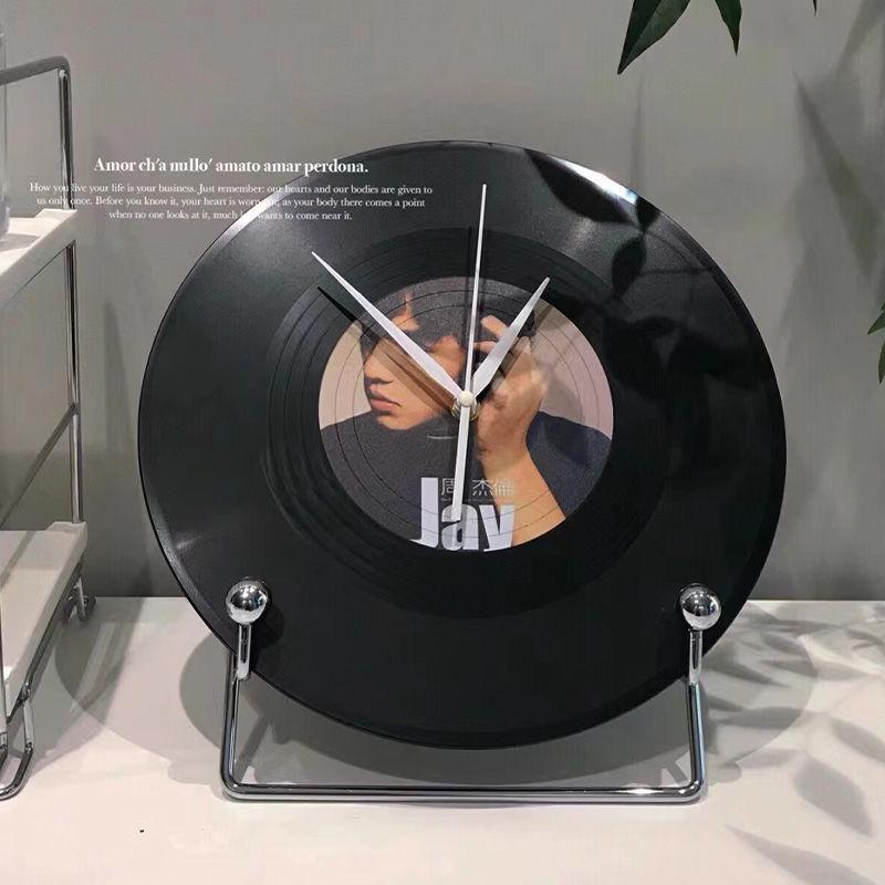 Retro Sunset Vinyl Record Wall Clock: Silent DIY Creative Decor for Living Room.