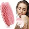 Cleaning Brush, Suitable For Shower, Silicone Shampoo & Body Wash Brush, Double-Sided Friction Bath Brush, Massage Bath Brush, Bathroom Cleaning Tool