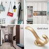 Pack Of 5 Wall Hook Coat Key Hat Towel Handbag Clothes Heavy Duty For Wall Bathroom Doorgold - DD
