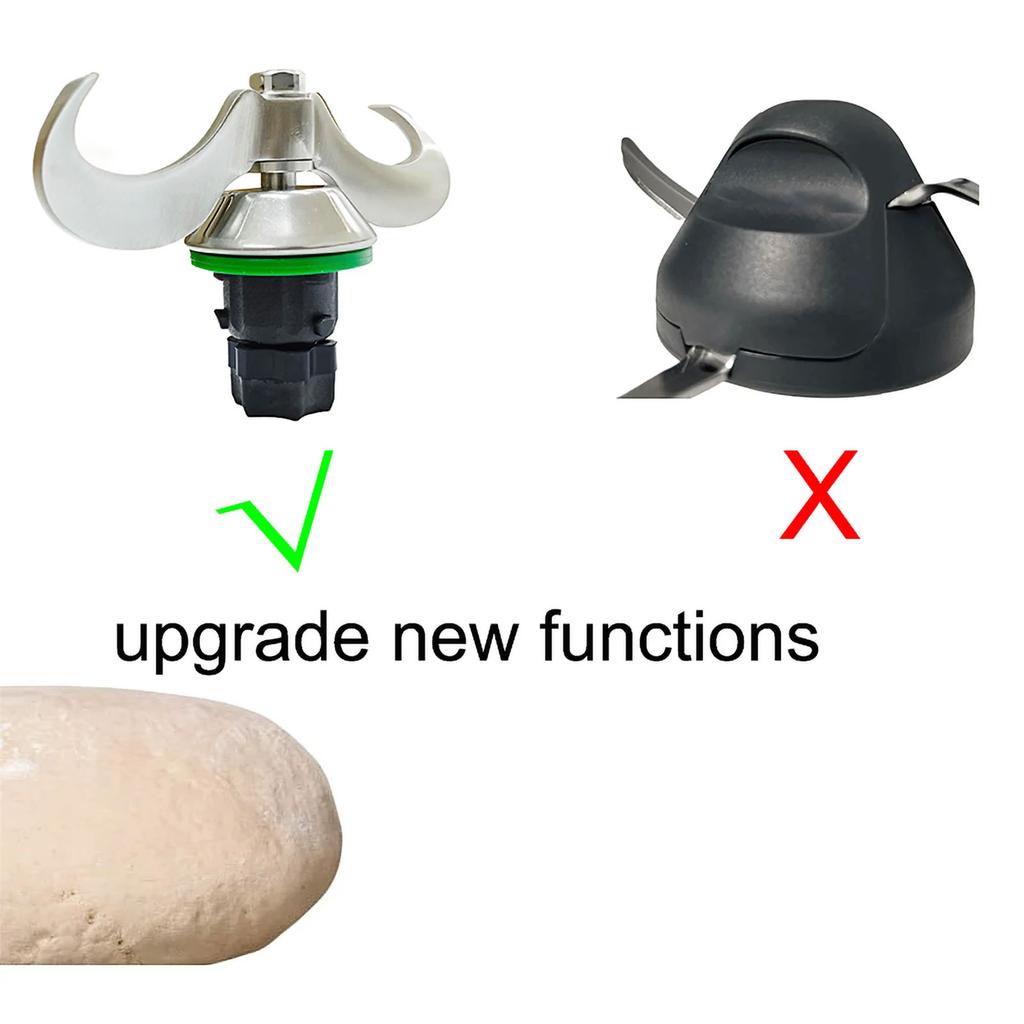 Cabeça de Massa de Aço Inoxidável Cabeça Misturadora de Massa Cortador de Massa Cabeça Misturadora Multifuncional para Mistura e Sovadura Sem Esforço