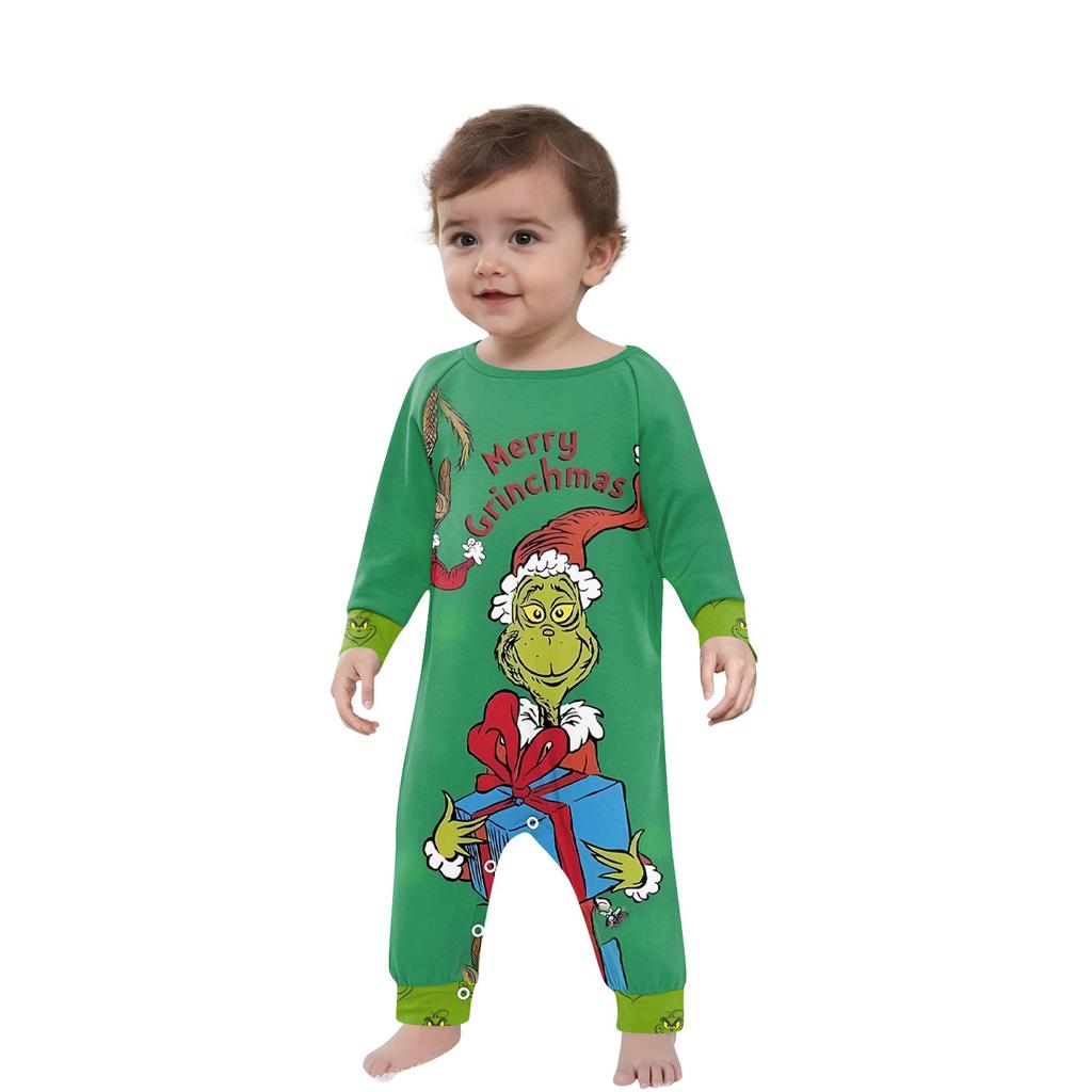 Christmas Prints Family Matching Long Sleeve Tops+Pants Set Family Matching Sets