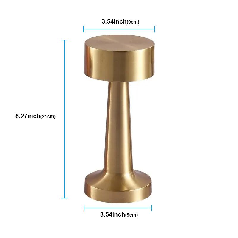Retro LED Table Light Touch Sensor Rechargeable 3 Color Adjustable Desk Lamp Bedside Creative Ambient Light Bar Hotel