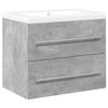 VidaXL Ensemble De Meubles De Salle De Bain 2 Pcs Gris Béton, Armoire De Salle De Bain, Meuble De Salle De Bain, Meuble 3324920