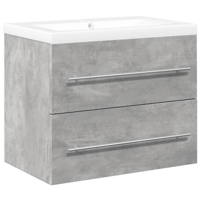 VidaXL Ensemble De Meubles De Salle De Bain 2 Pcs Gris Béton, Armoire De Salle De Bain, Meuble De Salle De Bain, Meuble 3324920