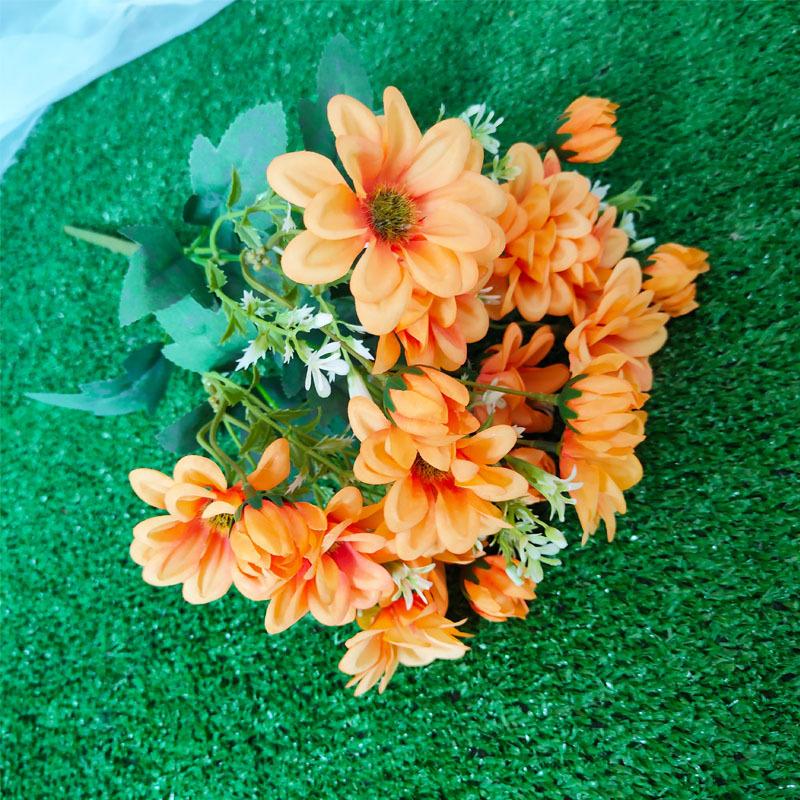 

21 голландская хризантема, имитация маленькой ромашки, космоса, ромашки, свадебная фотография, украшение, имитация цветка оранжевый