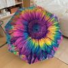 1pc Colorful Sunflower Artwork Umbrella with Plastic Handle,Suitable for All Seasons Home Travel Outdoor UmbrellaDD1750