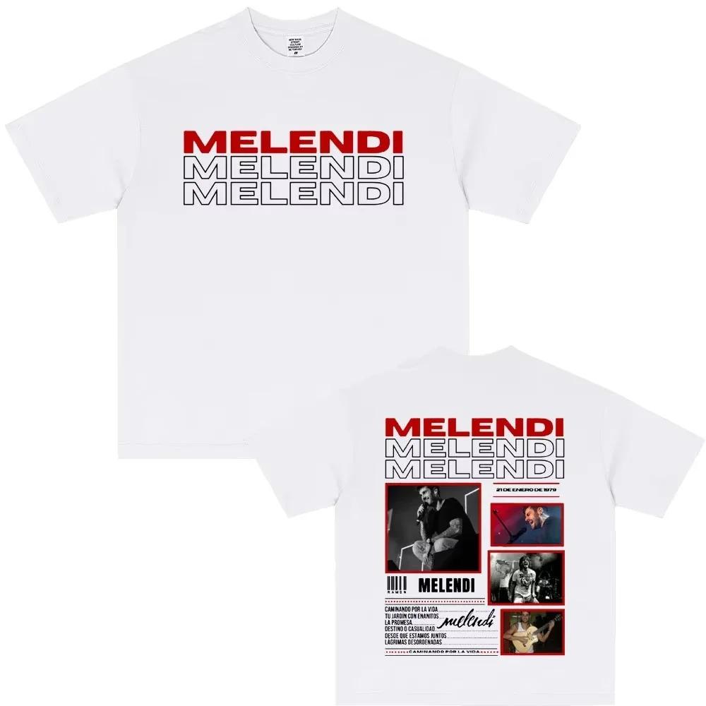 Melendi Tour 2025 Album Print T Shirt Men Women Vintage Gothic Oversized  Short Sleeve T-shirt Male Hip Hop Fashion Tshirt