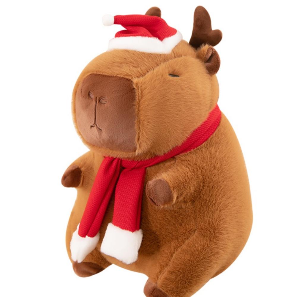 Simulation Capybara Plush Toy Cartoon Capibara Fluffty Doll Christmas Capybara Plush  Birthday Gift