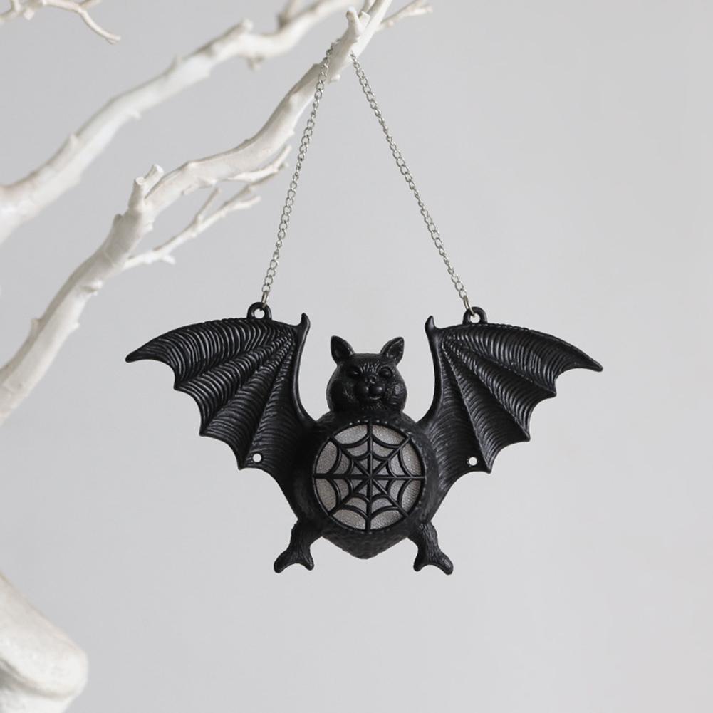 Halloween Glowing Bat Colorful Gradient Bat Lamp Hanging Ornament Pendant Party Scary Props For Home Decor