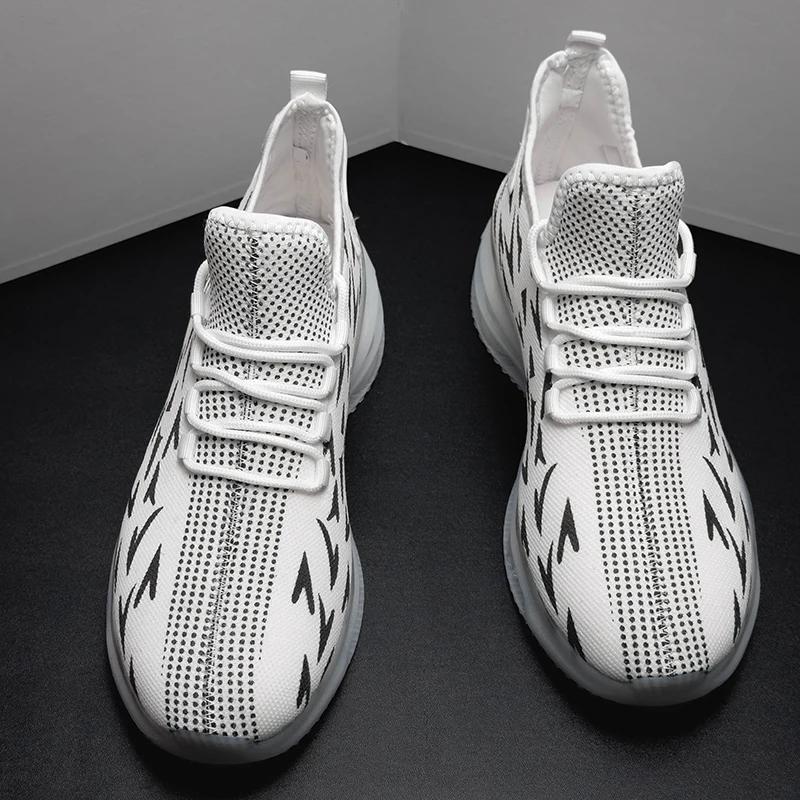 YRZL Herrenschuhe Laufschuhe Atmungsaktives Mesh Leicht Bequeme Walking-Schuhe Rutschfest Fitnessstudio Trainingsschuhe Mann