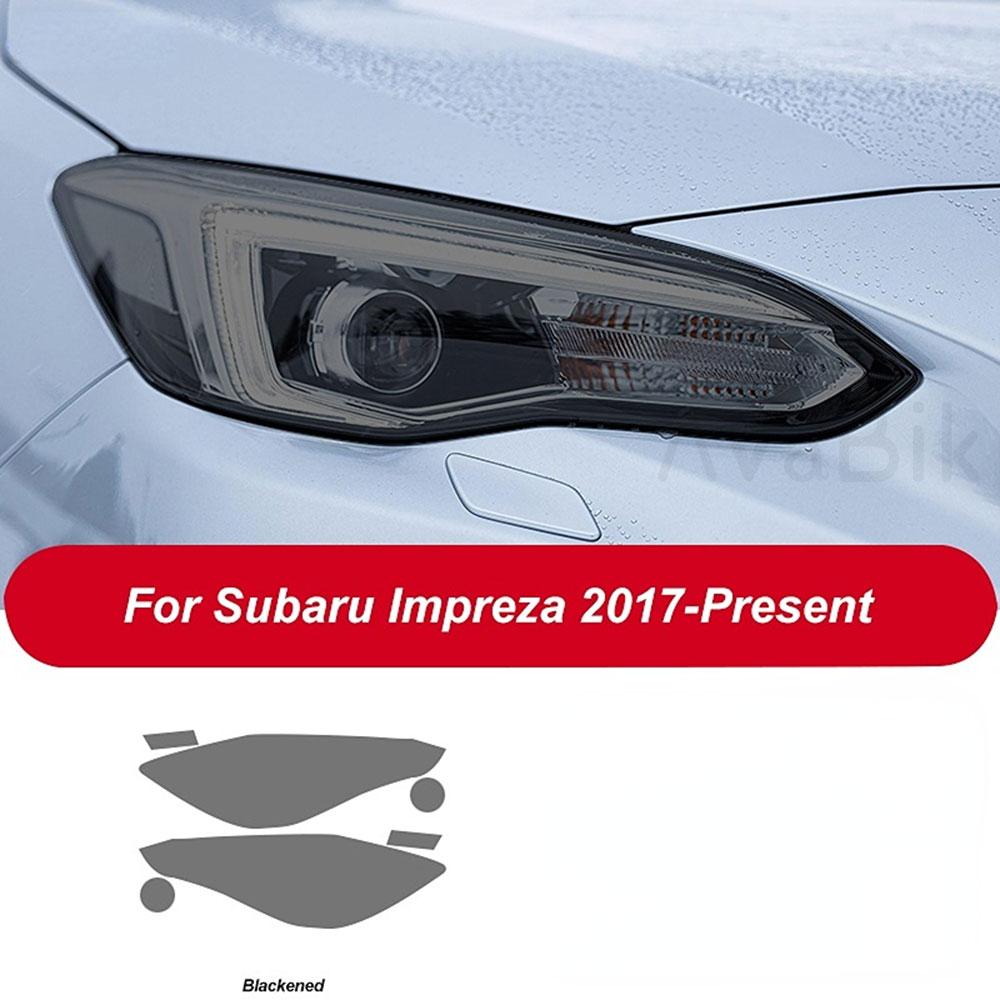 PPF 2 Pcs Car Headlight Protective Film Transparent Black TPUScratch Sticker for Subaru Impreza GP 2012-2016 2017-On Accessories